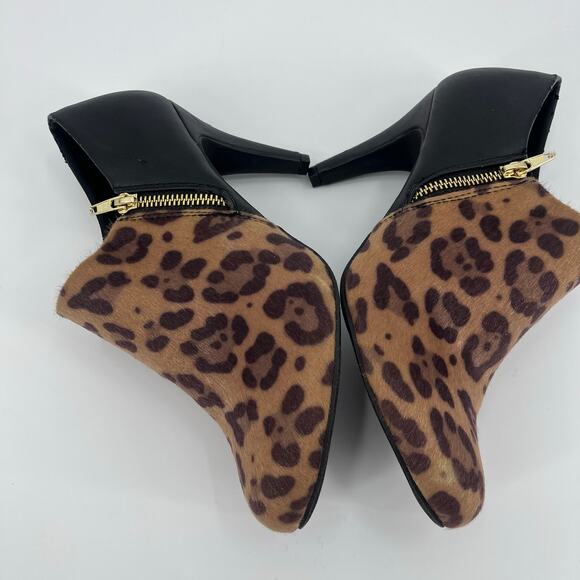 Y2K Dexflex Comfort Leopard Bootie heel womens Shoes Sz 9 Stiletto Glam Rocker - Picture 4 of 15